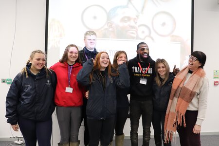 Frederick Afrifa and students